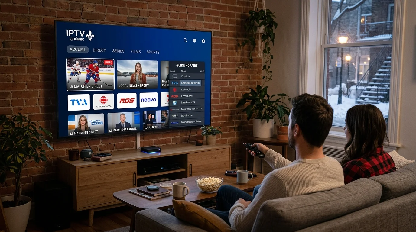 IPTV Quebec French channels and live hockey on a smart TV